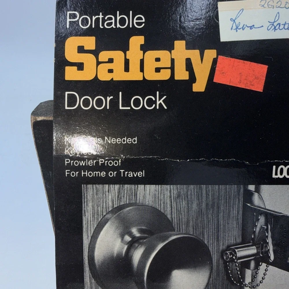Lockmate Vintage Shaw Products Portable Security Door Lock New Old Stock 1970's